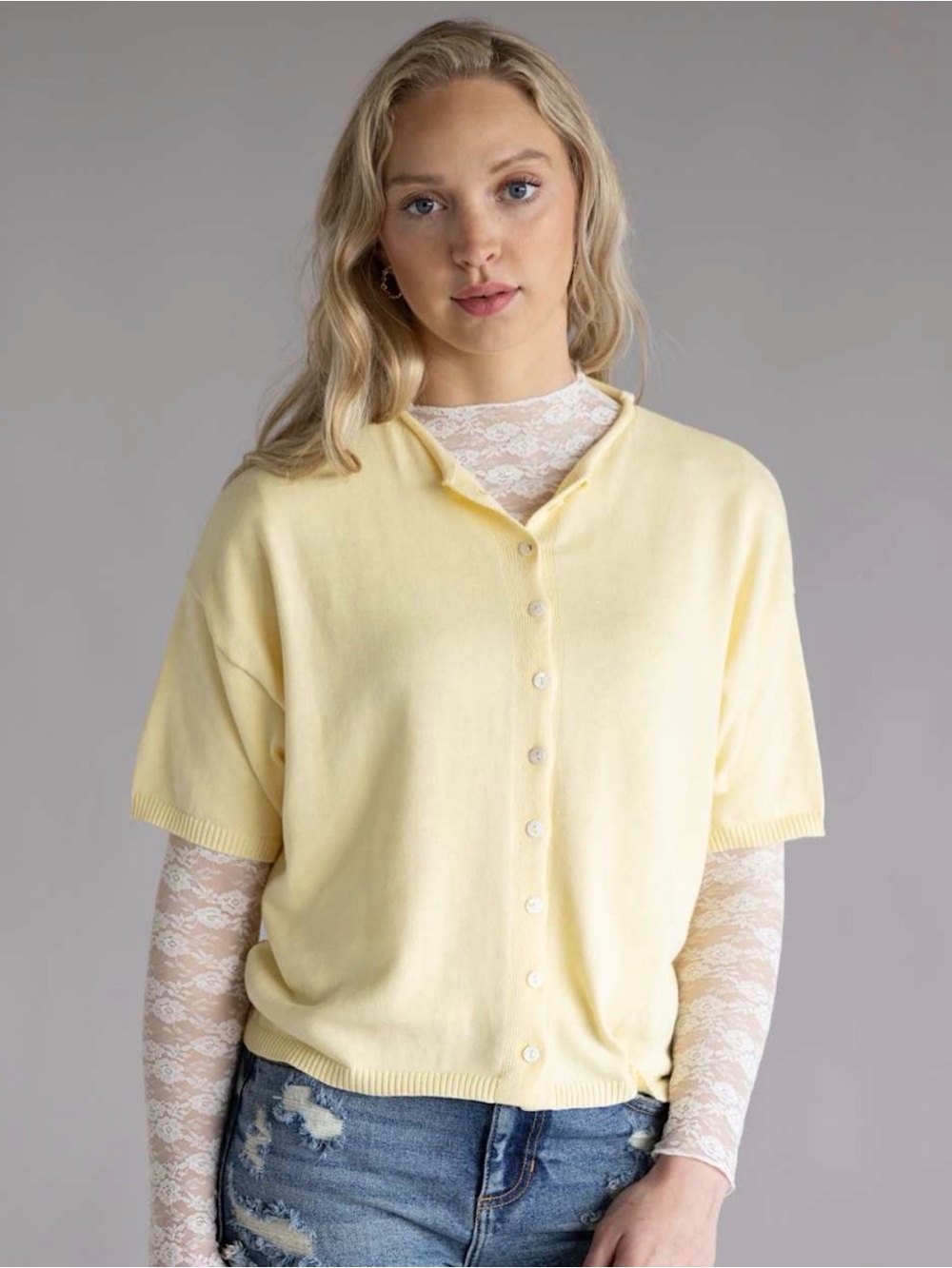 Things Between Butter Yellow Cardigan
